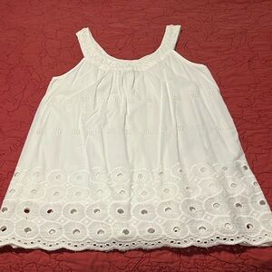 AGB cotton eyelet sleeveless top